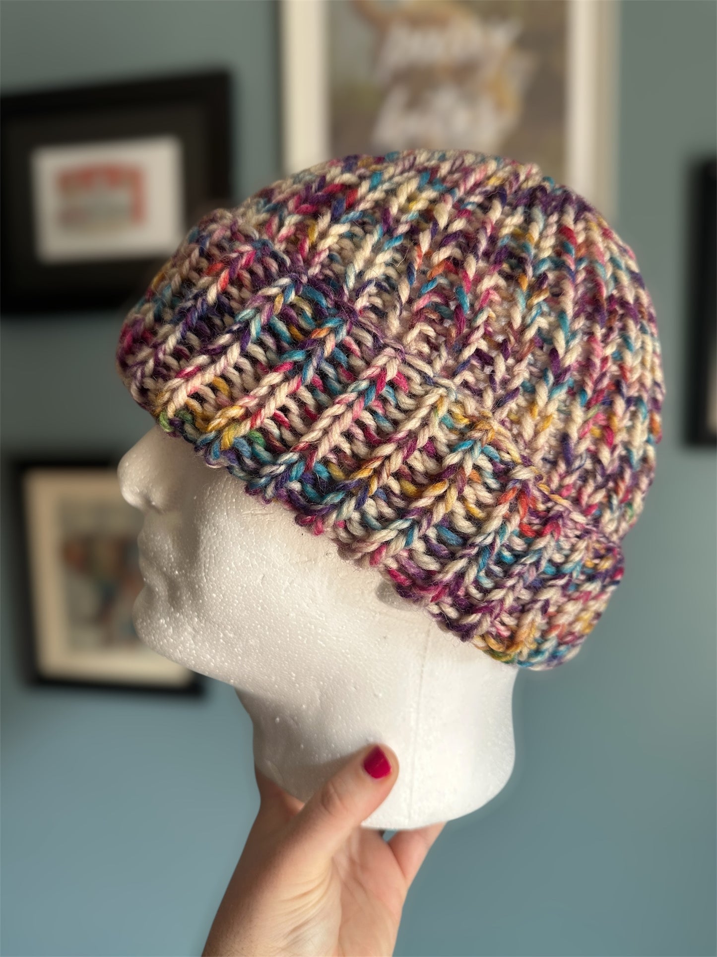 Knit wool beanie