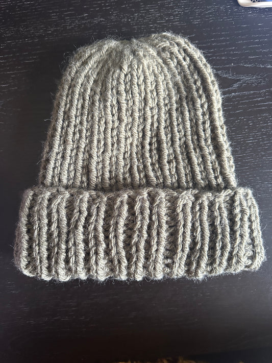 Chunky knit wool beanie