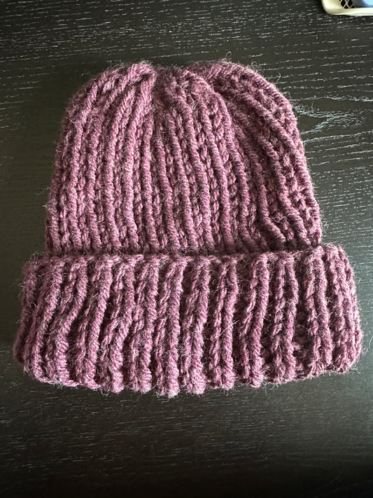Chunky knit wool beanie