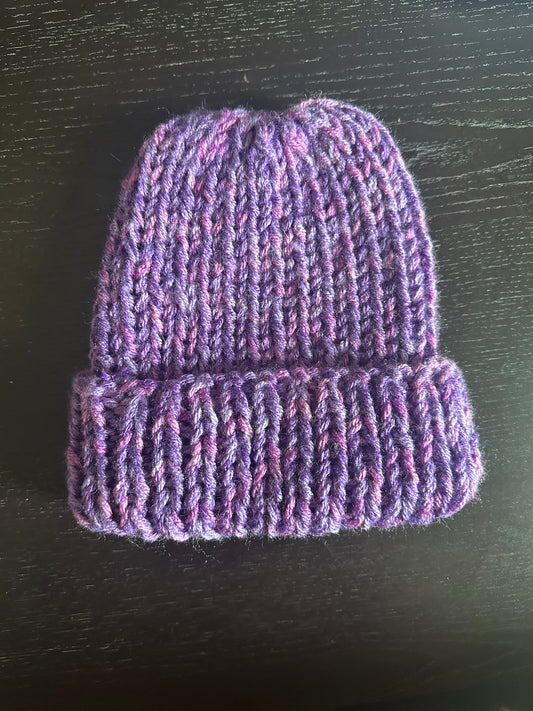 Chunky ombré knit beanie