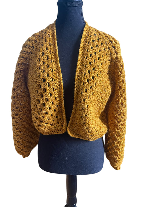 Custom Plus Size Granny Stitch Cardigan - Solid Colour
