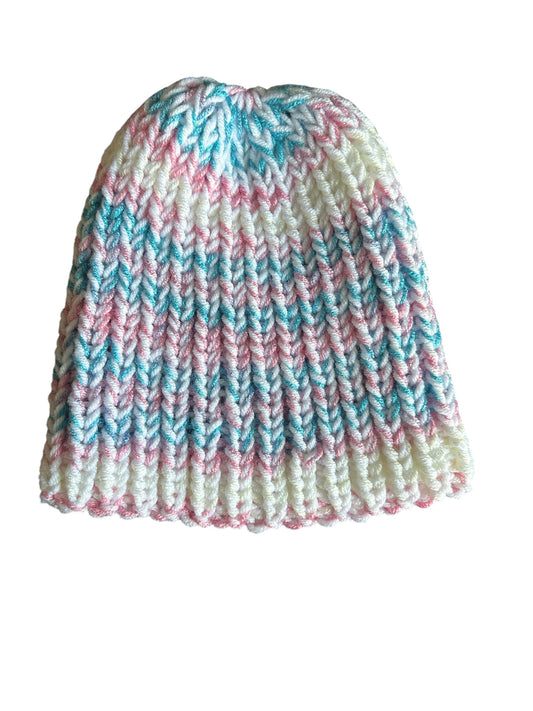 Trans inspired knit skull beanie