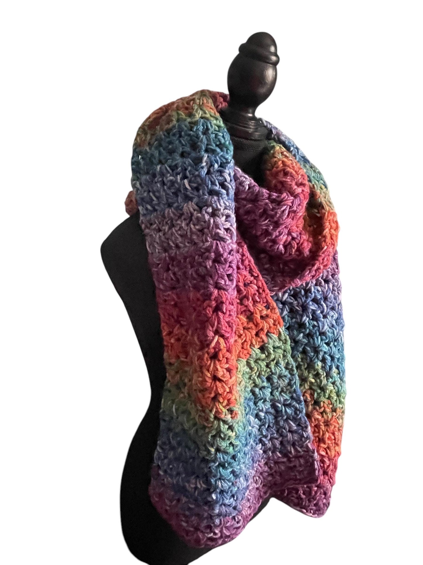 Rainbow chunky scarf