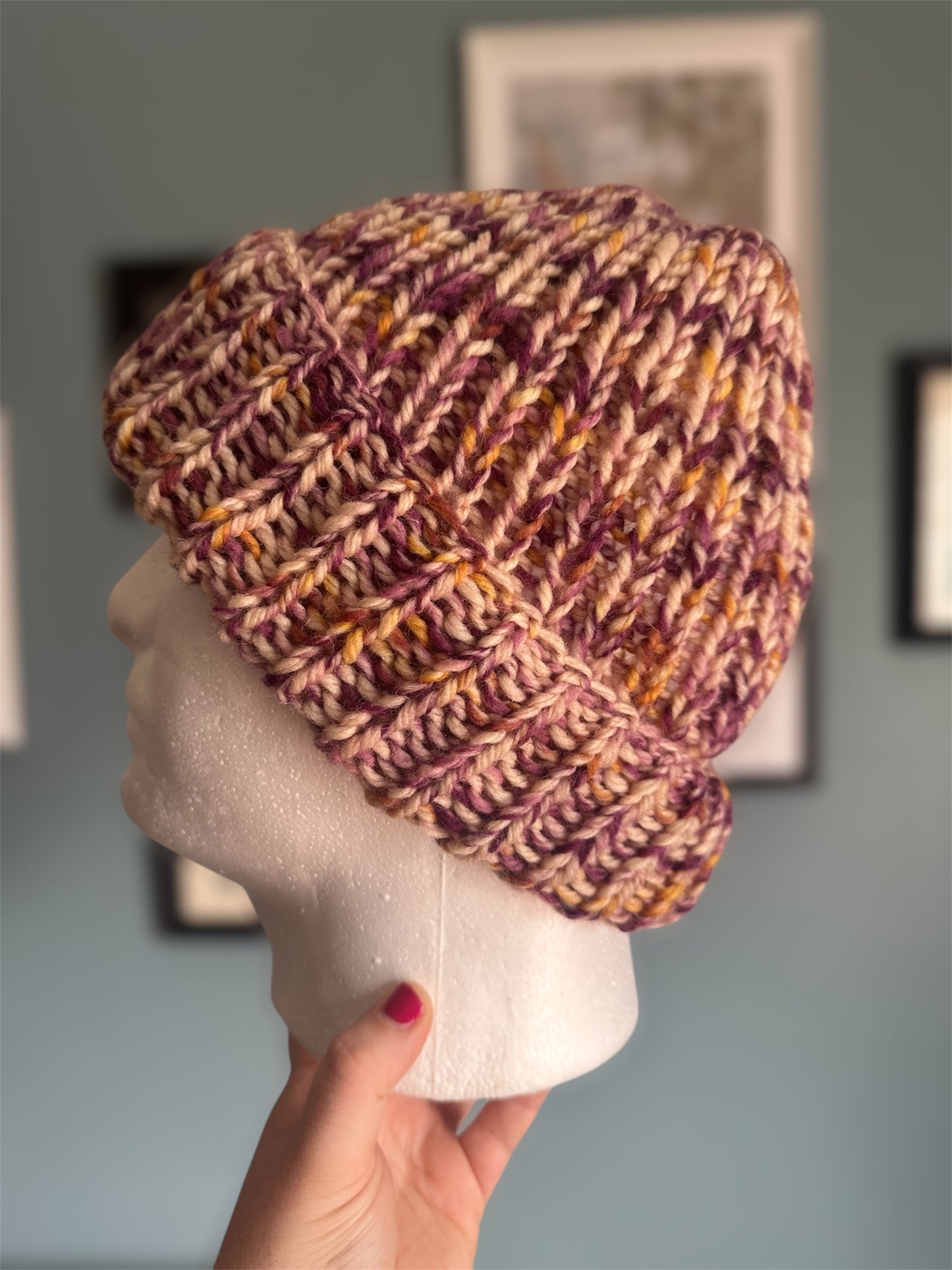 Knit wool beanie