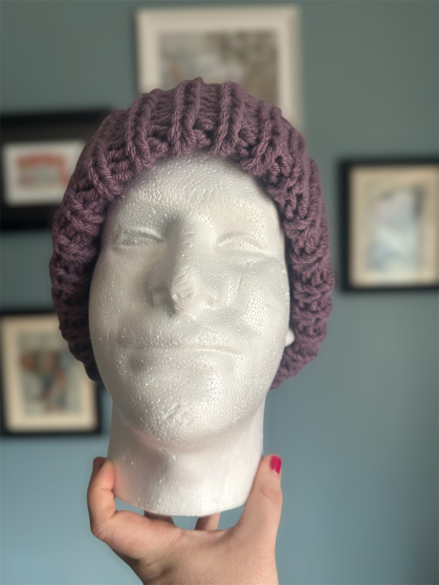 Chunky knit beanie