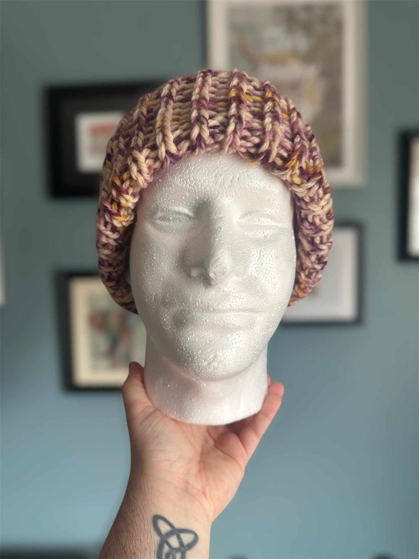 Knit wool beanie
