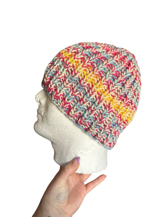 Pansexual inspired knit skull beanie