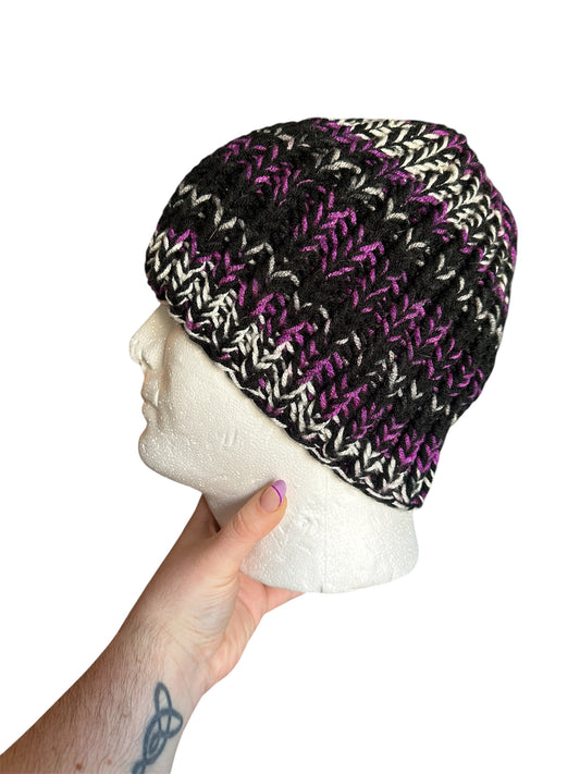 Asexual inspired knit skull beanie