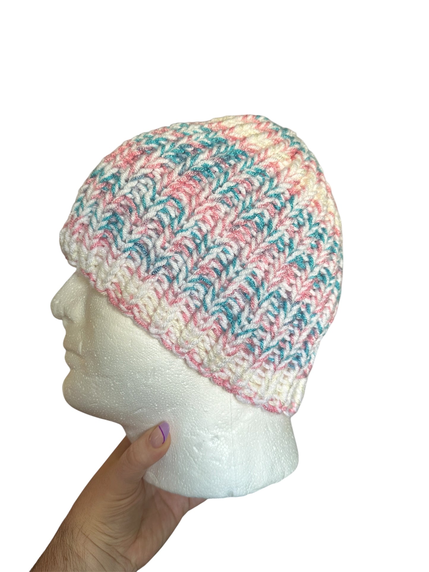 Trans inspired knit skull beanie