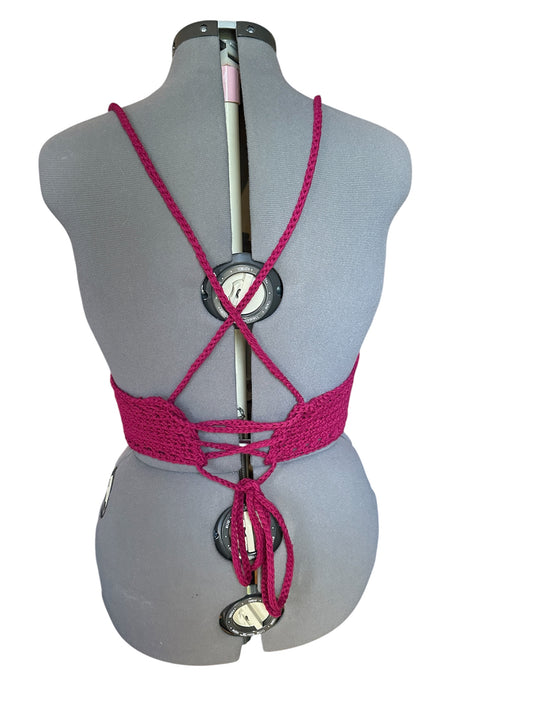 Crocheted Crop Top - size XL